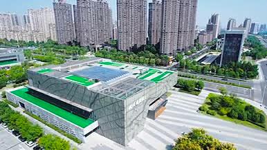 4K航拍安徽滁州市规划馆滁州地标视频的预览图
